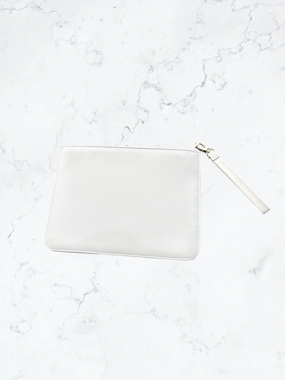 Disney White Wristlet Clutch with Black Minnie Silhouette and Red Polka Dot Bow